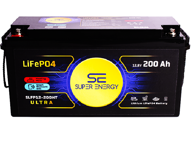 Akumulator Super-Energy LiFePO4 200Ah 12V Bluetooth + Mata Grzewcza
