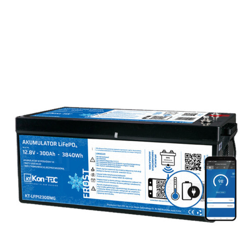 Kon-Tec Akumulator LiFePO4 12V 300Ah z matami grzewczymi