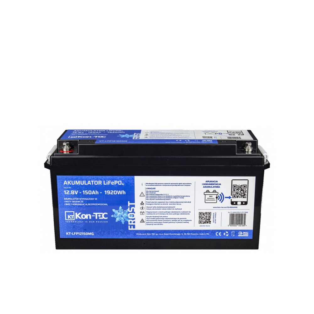 Kon-Tec Akumulator LiFePO4 12V 150Ah z matami grzewczymi