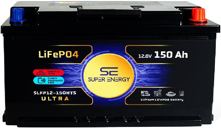 Akumulator Super-Energy LiFePO4 150Ah 12V Bluetooth + Mata Grzewcza