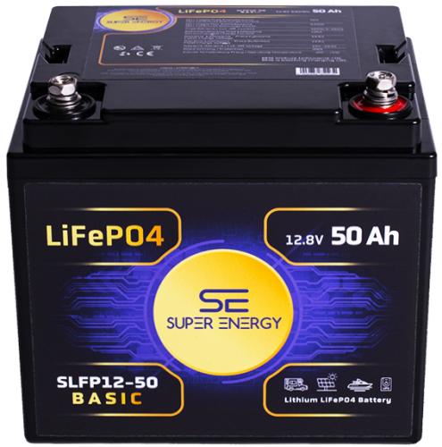 Akumulator Super-Energy LiFePO4 50Ah 12V + Blokada