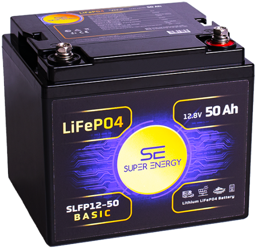 Akumulator Super-Energy LiFePO4 50Ah 12V + Blokada