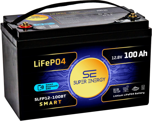Akumulator Super-Energy LiFePO4 100Ah 12V Bluetooth + Blokada