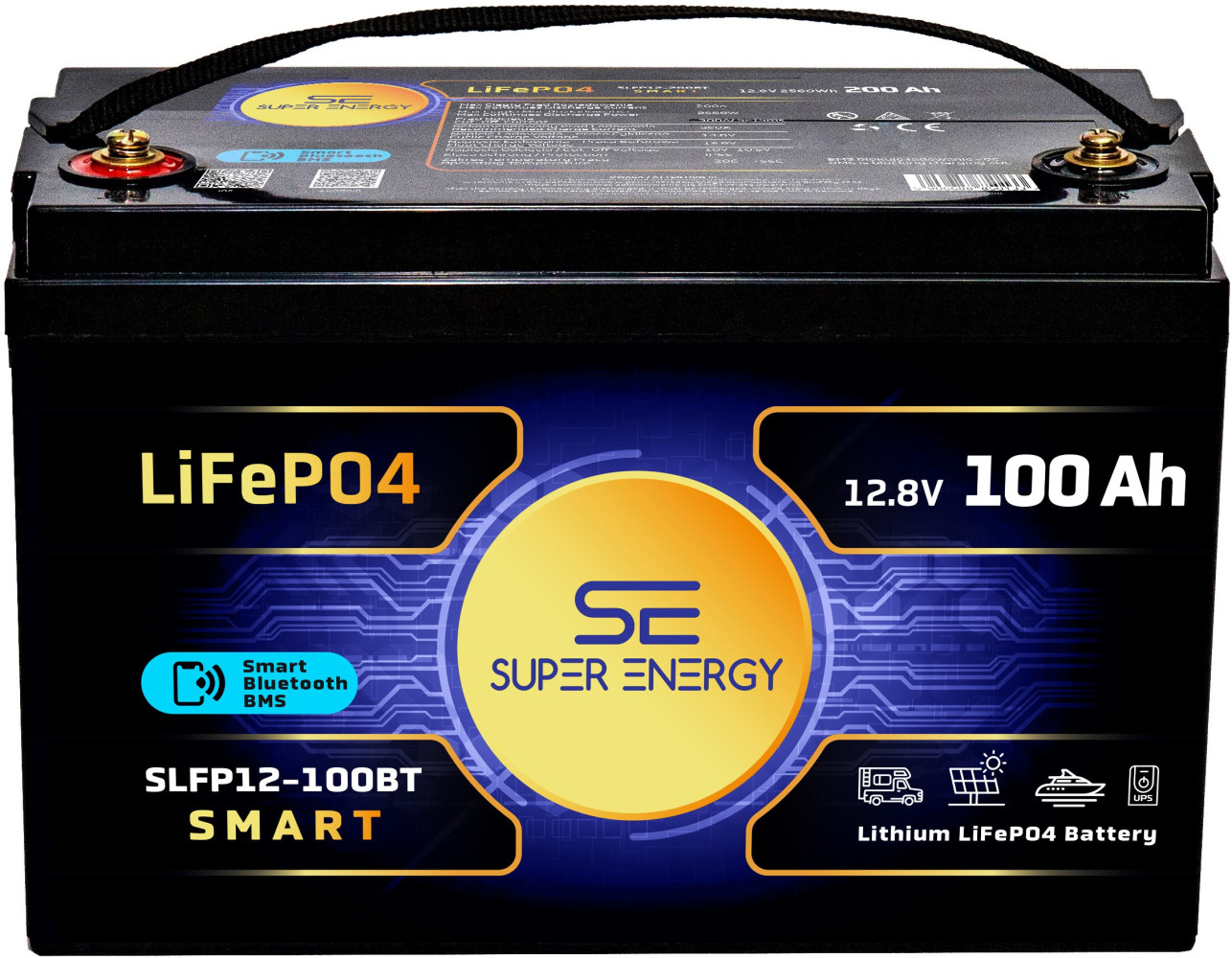Akumulator Super-Energy LiFePO4 100Ah 12V Bluetooth + Blokada
