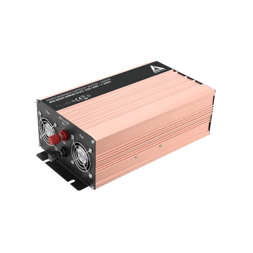 Przetwornica napięcia 12 VDC / 24 VDC / 230 VAC SINUS IPS-2000S 2000W DUO